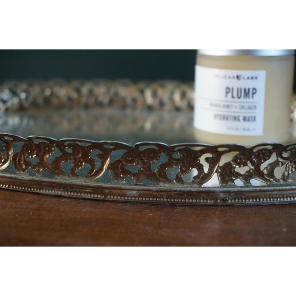 vtg mid century modern mirror vanity tray - Picture 4 of 5